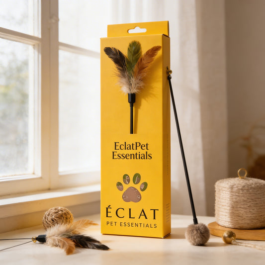 Interactive Cat Toy Feather Wand